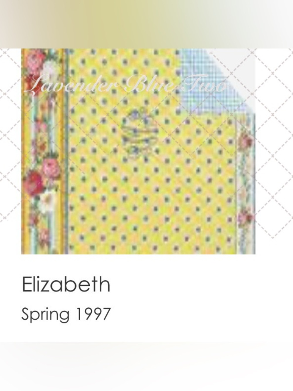Vintage VERA BRADLEY Elizabeth 1997 Flap Drawstring Backpack Yellow Blue Indiana - Picture 16 of 16